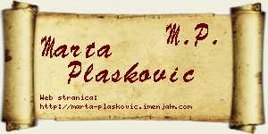 Marta Plasković vizit kartica